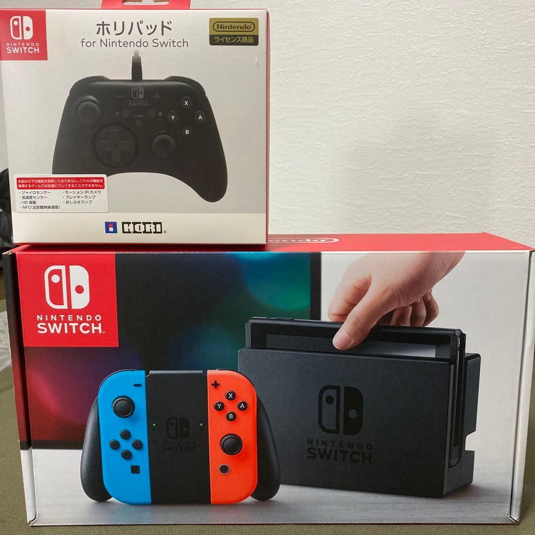 即日発送 NintendoSwitch ニンテンドースイッチ 本体 ホリパッド付