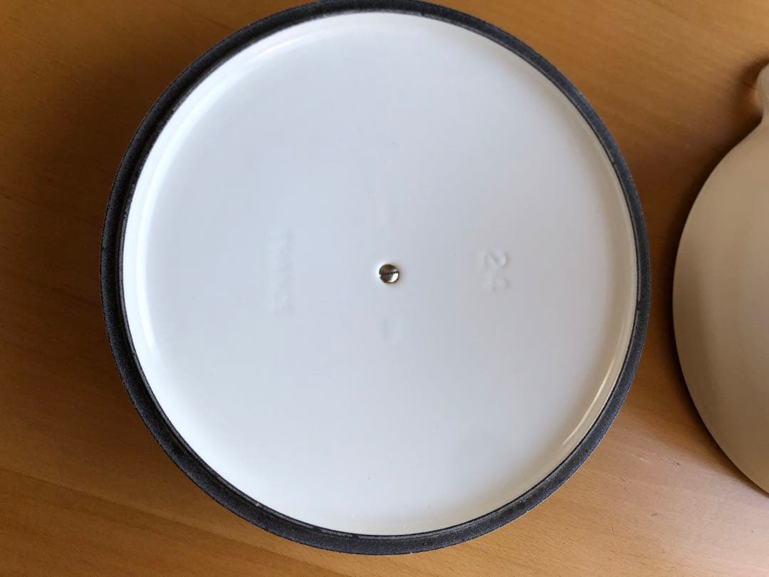 AK　ルクルーゼココットLe Creuset ホーロー鍋ホワイト24cm