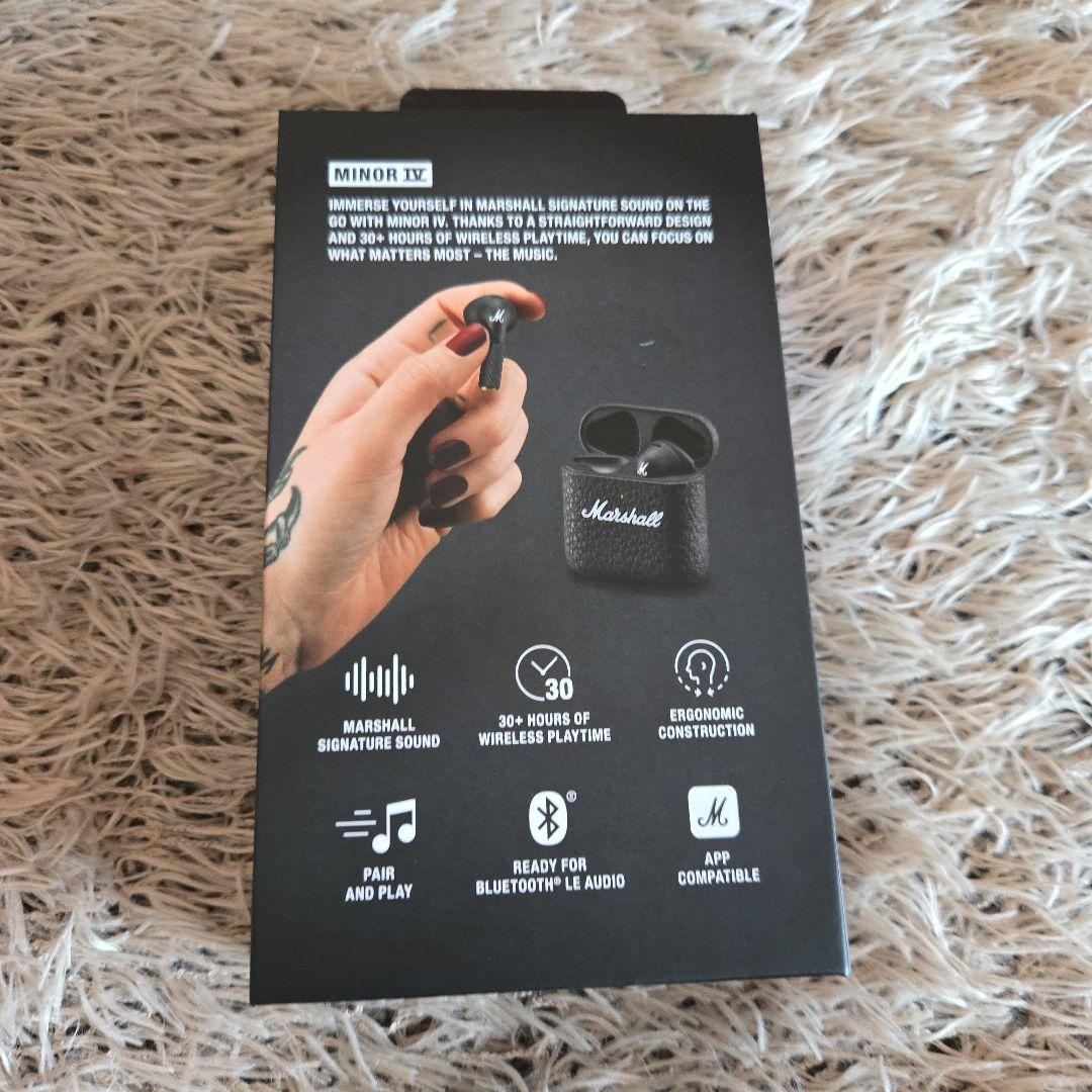マーシャル Marshall ワイヤレスイヤホン Minor IV ブラック 黒
