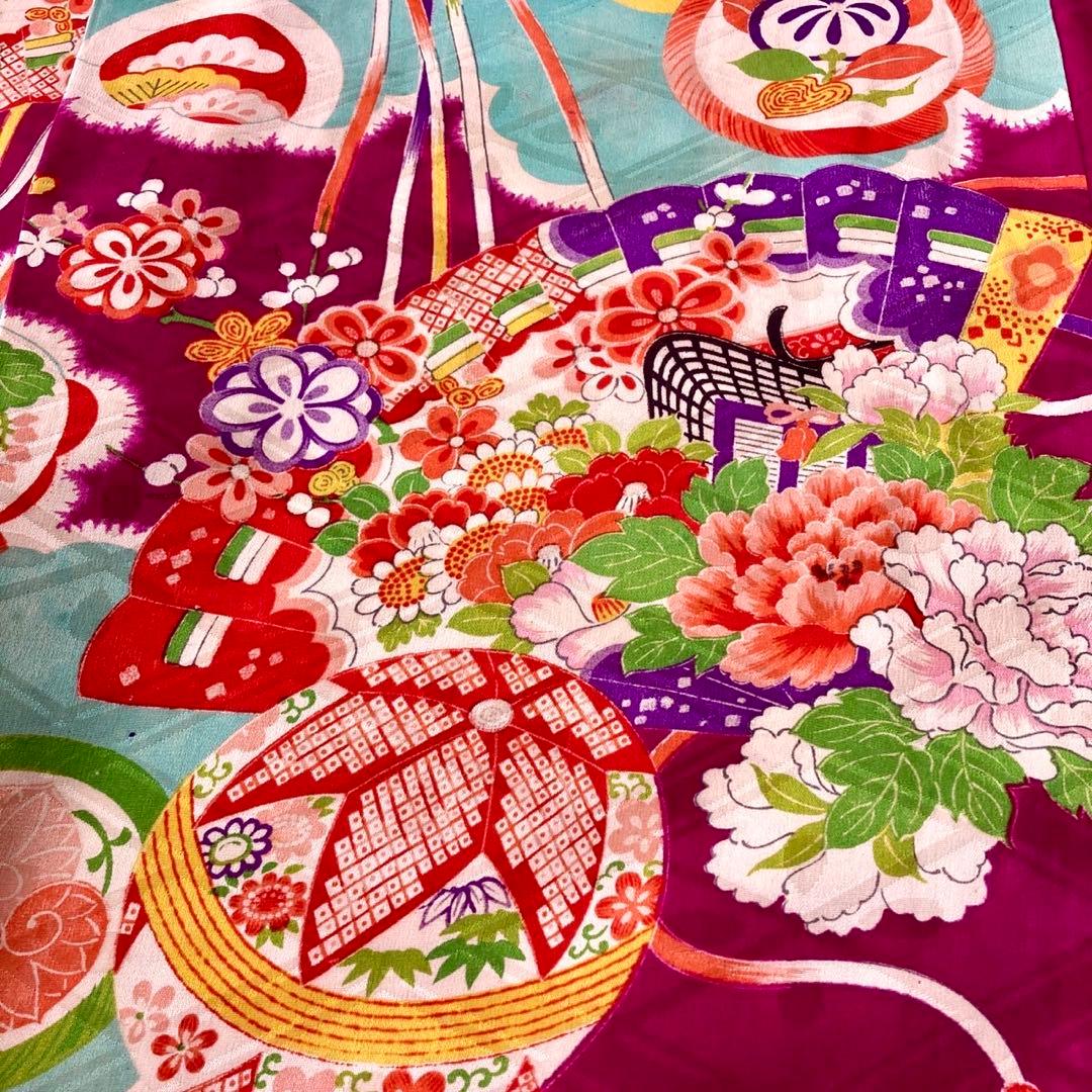 アンティーク　女の子　子供着物　アンティーク着物　ジュニア　袴にも　NO2