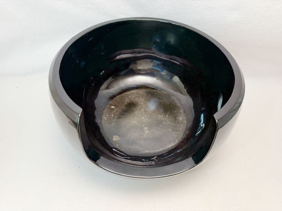 茶道具 草山造 黒真塗 面取道安風炉 土風炉 前瓦 底瓦 鉋目板 敷板 陶印4点