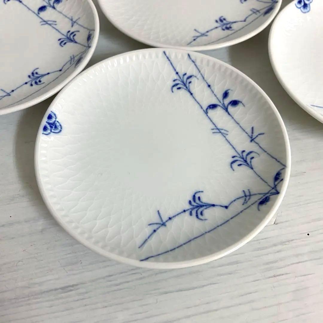 美品⭐️ロイヤルコペンハーゲン　ブルーパルメッテ プレート 5枚セット 12cm