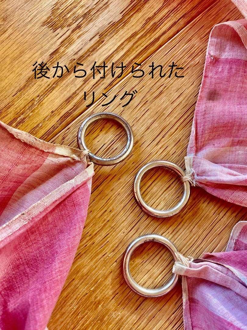 フランスアンティーク 19世紀のカーテン ギンガムチェック 希少な古裂です