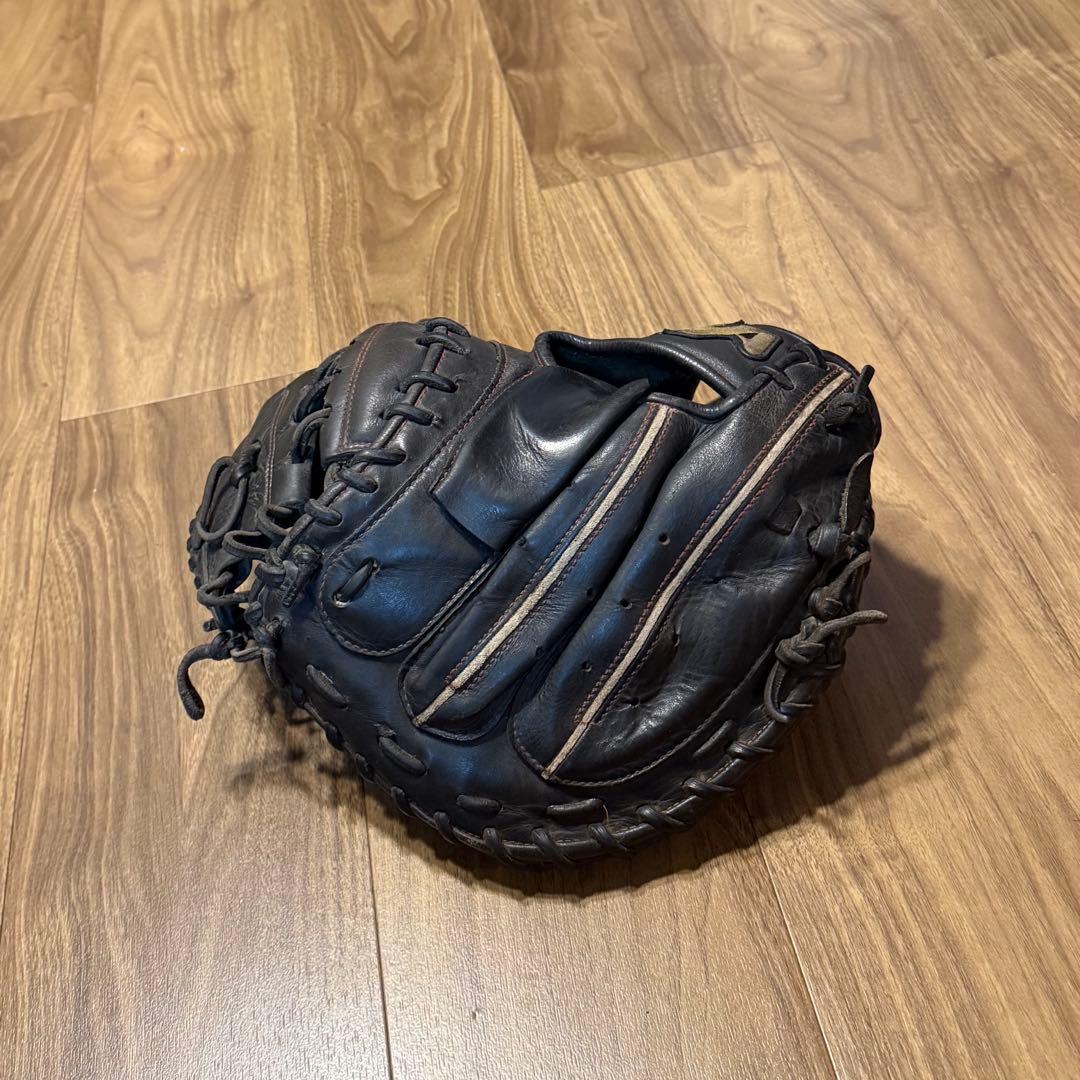 ［美品］ハタケヤマ　キャッチャーミット　ブラック　黒