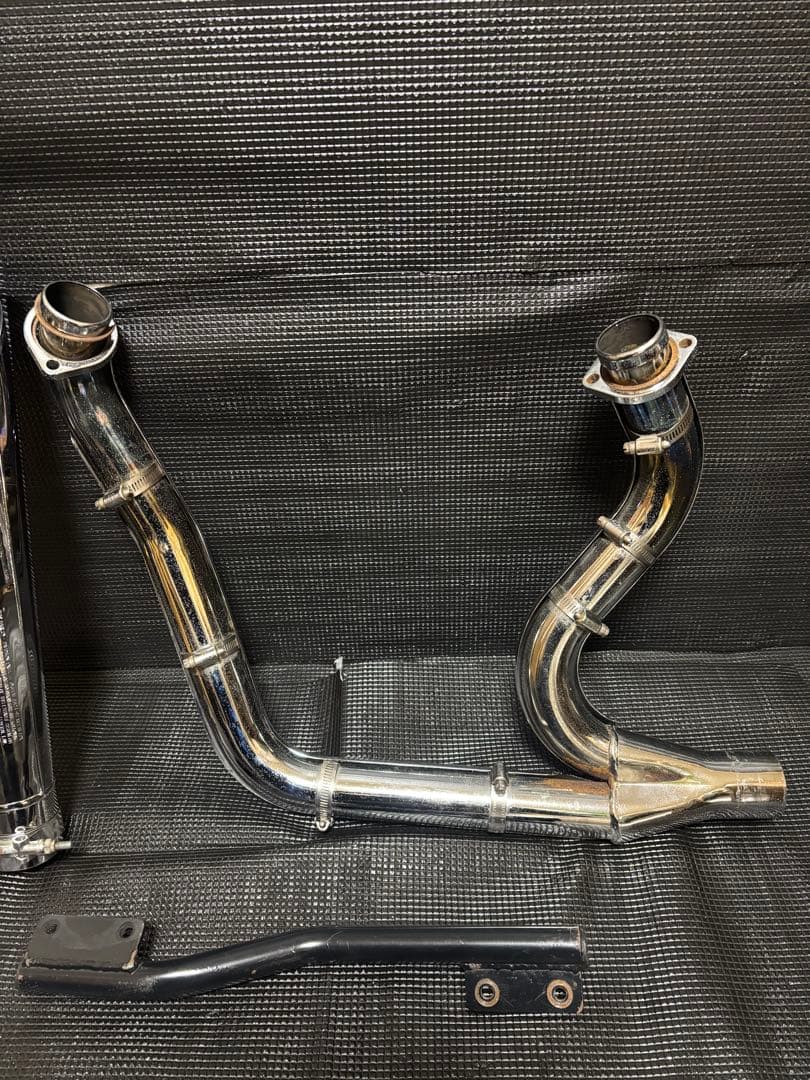 （希少）ハーレー ダイナ FXDL 純正オプション 2in1 マフラー ステー付