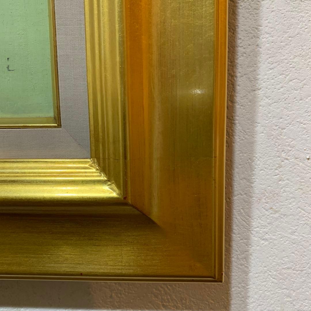 希少　絵画　油彩肉筆画　真作　神門四郎『山茶花』M6サイズ