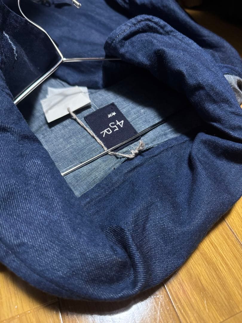 定価9.4万 タグ付 45R 大麦デニムの908モッズステンカラーコート