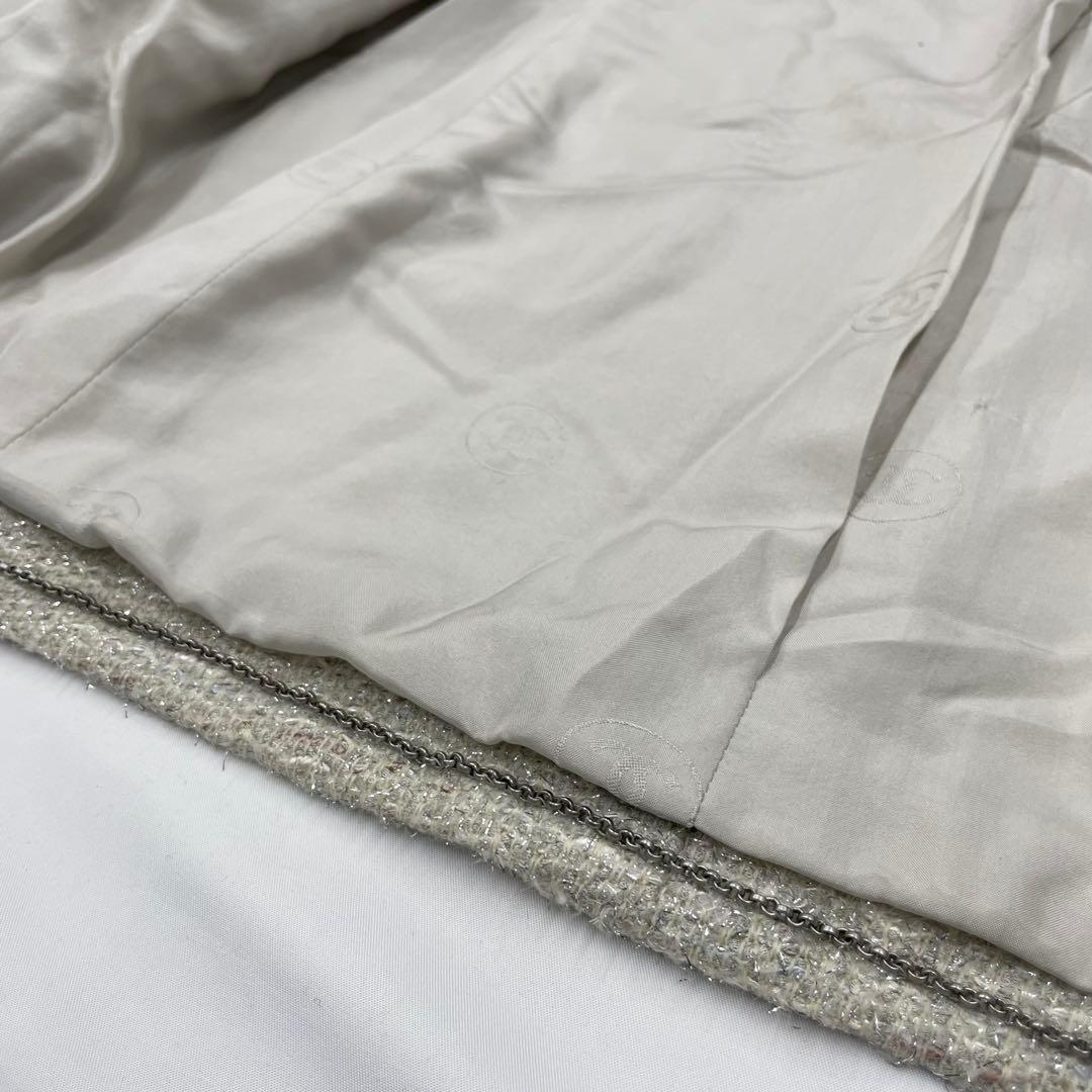 希少モデル✨CHANEL ツイード　ジャケット　グレー　リボン