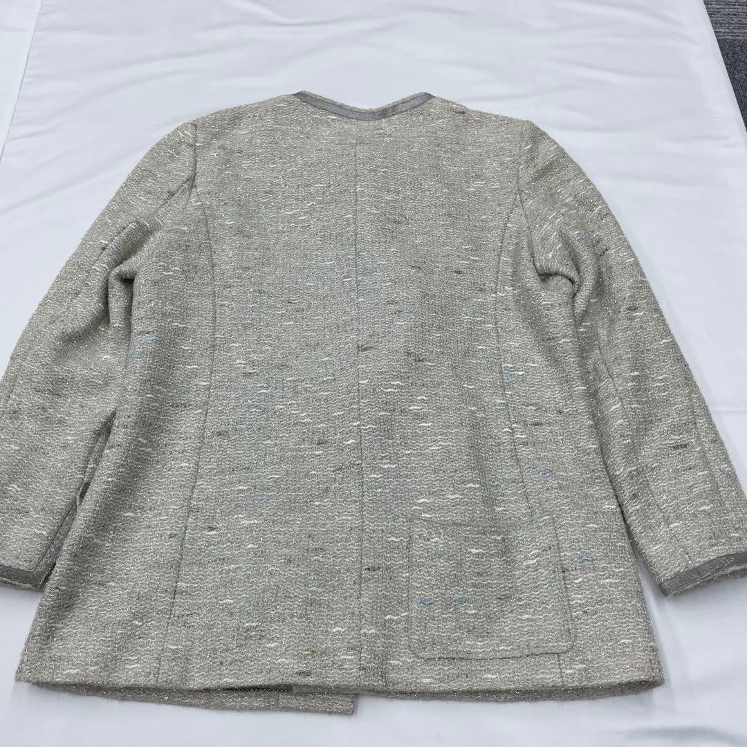 希少モデル✨CHANEL ツイード　ジャケット　グレー　リボン