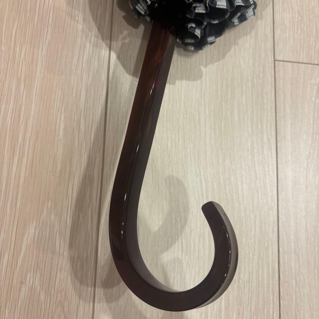 レア　サンバリア100 ドームフリル白黒ストライプ　茶手元