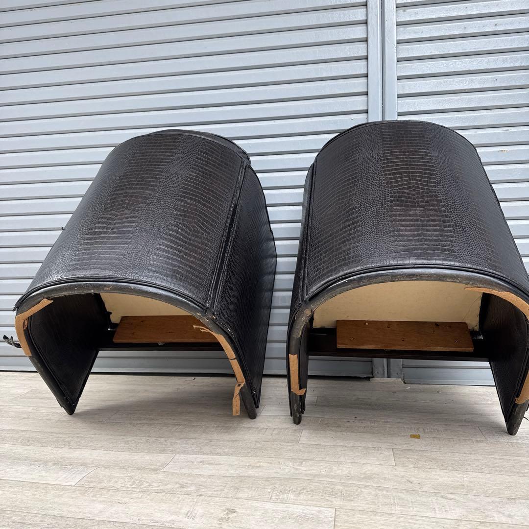 クロコダイル　型押し　シングルソファ　1人掛け　セット