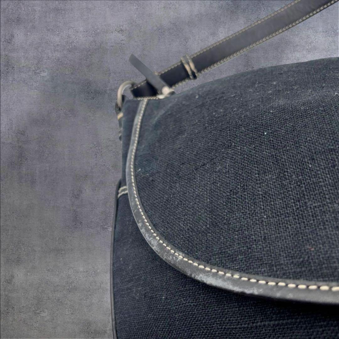 LAUREN RALPH LAUREN ワンショルダーバッグ キャンバス レザー