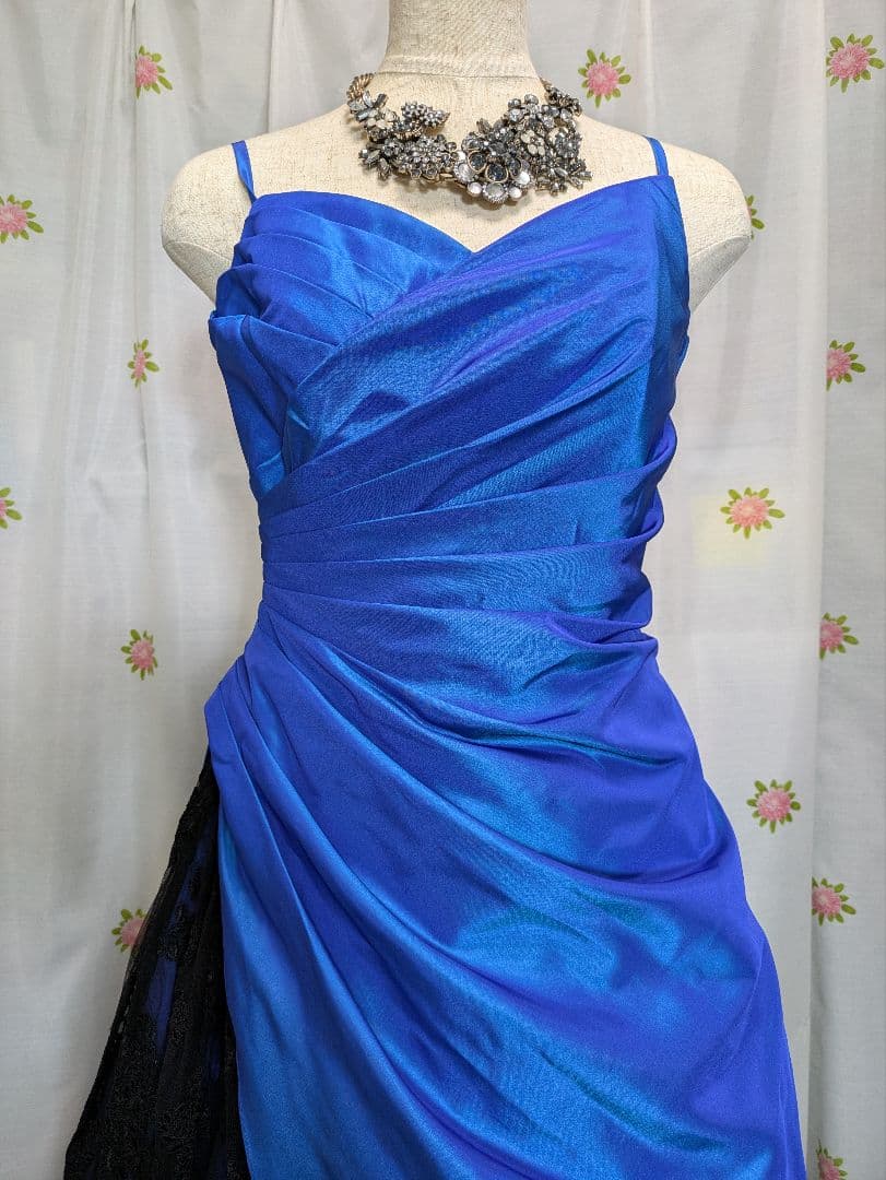 Preferences　Partys✨ブルー＆黒　レース✨ロングドレス