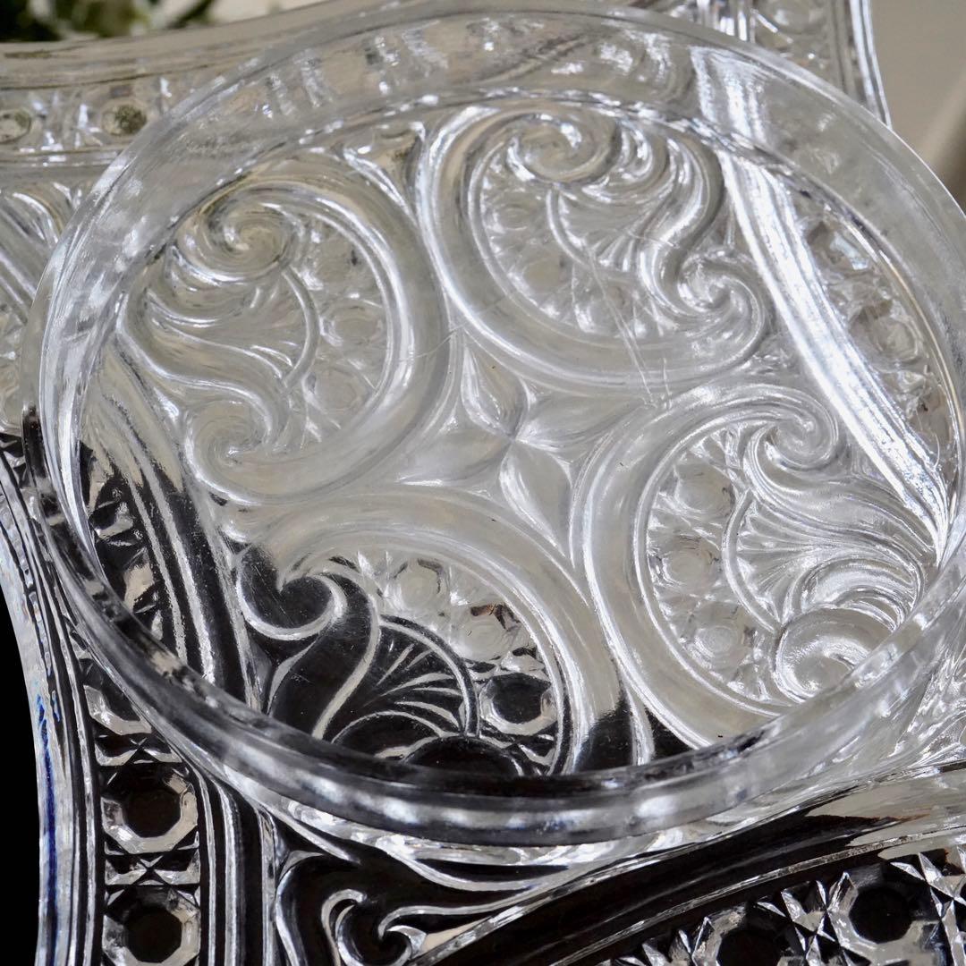 オールドバカラ ディアマン・ピエーリー プレート/トレイ/花器/花瓶★レア★高級