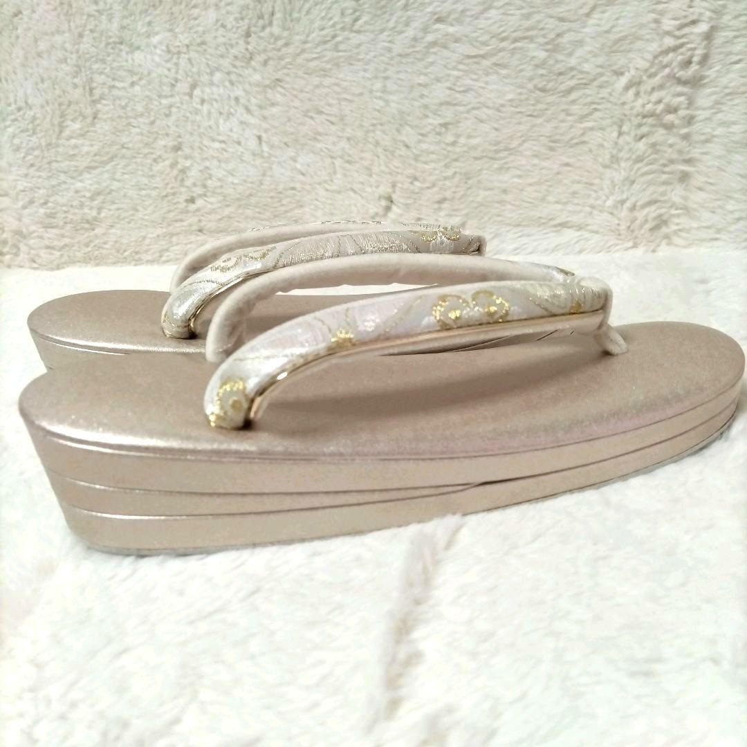 【新品タグ付き】フォーマル 礼装用 草履 バッグ セット 七宝柄 正絹 西陣織