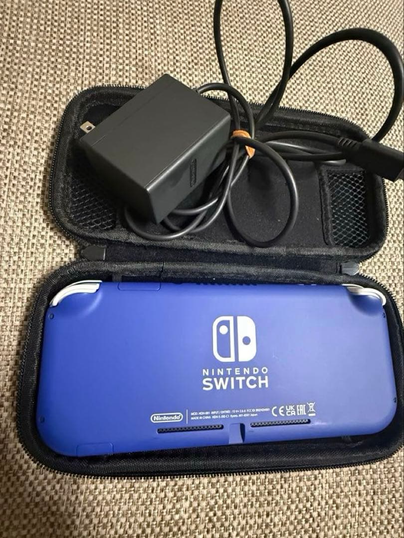 Nintendo スイッチライト パープル 本体 純正ACアダプター、ケース付き