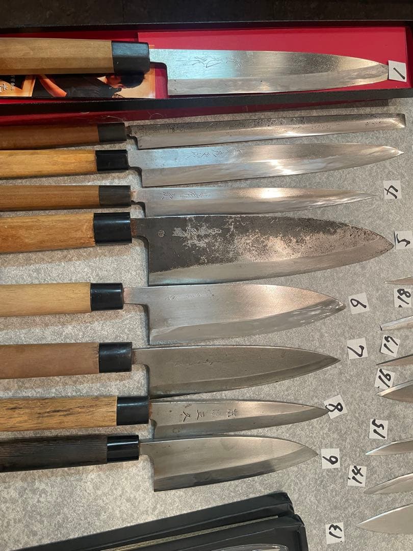 包丁　魚屋引退20本セット売り　 希望価格コメントで下さい正本　杉本　實光　牛刀