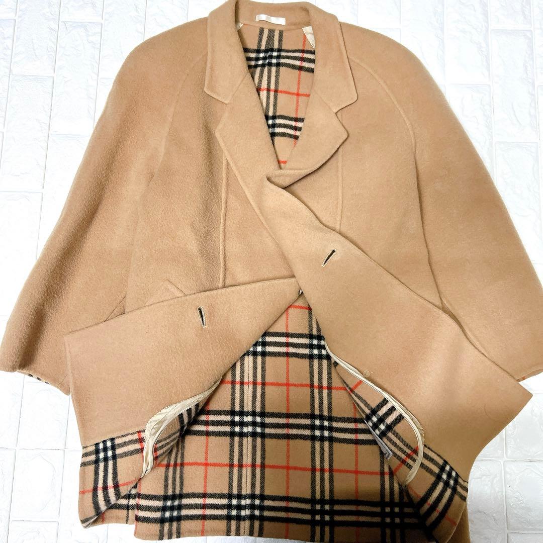 希少 BURBERRY バーバリー オールド ダブルフェイス コート チェック