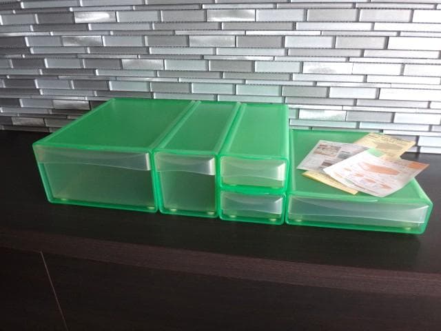 (B)新品★タッパーウェア★4点セット★システムドロワー★引き出し収納★