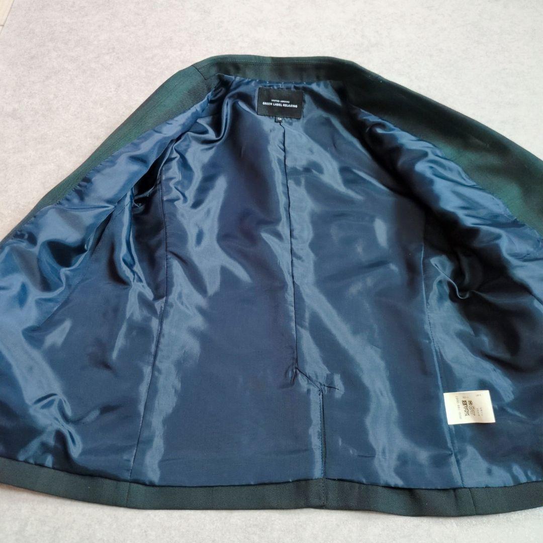 美品 グリーンレーベルリラクシング 120 スーツ チェック キッズフォーマル