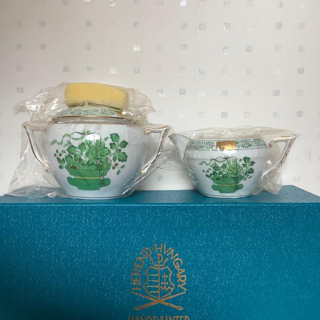 和泉商店さま専用4/25 ヘレンド[清の花籠]シュガーポット/クリーマーセット