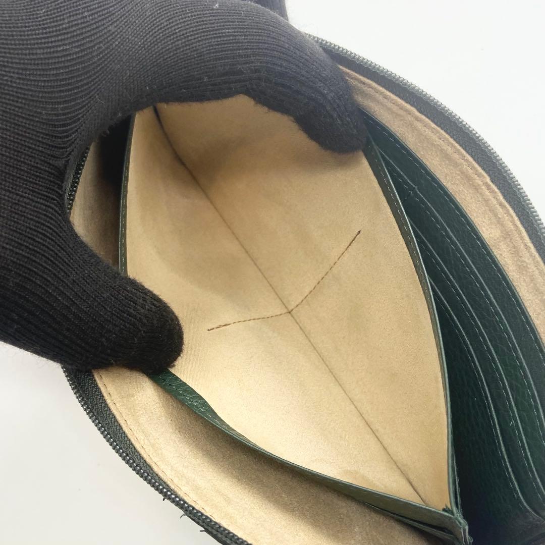 極美品　ATAO アタオ　リモ　長財布　ゴールド金具　パイソン　レザー　グリーン