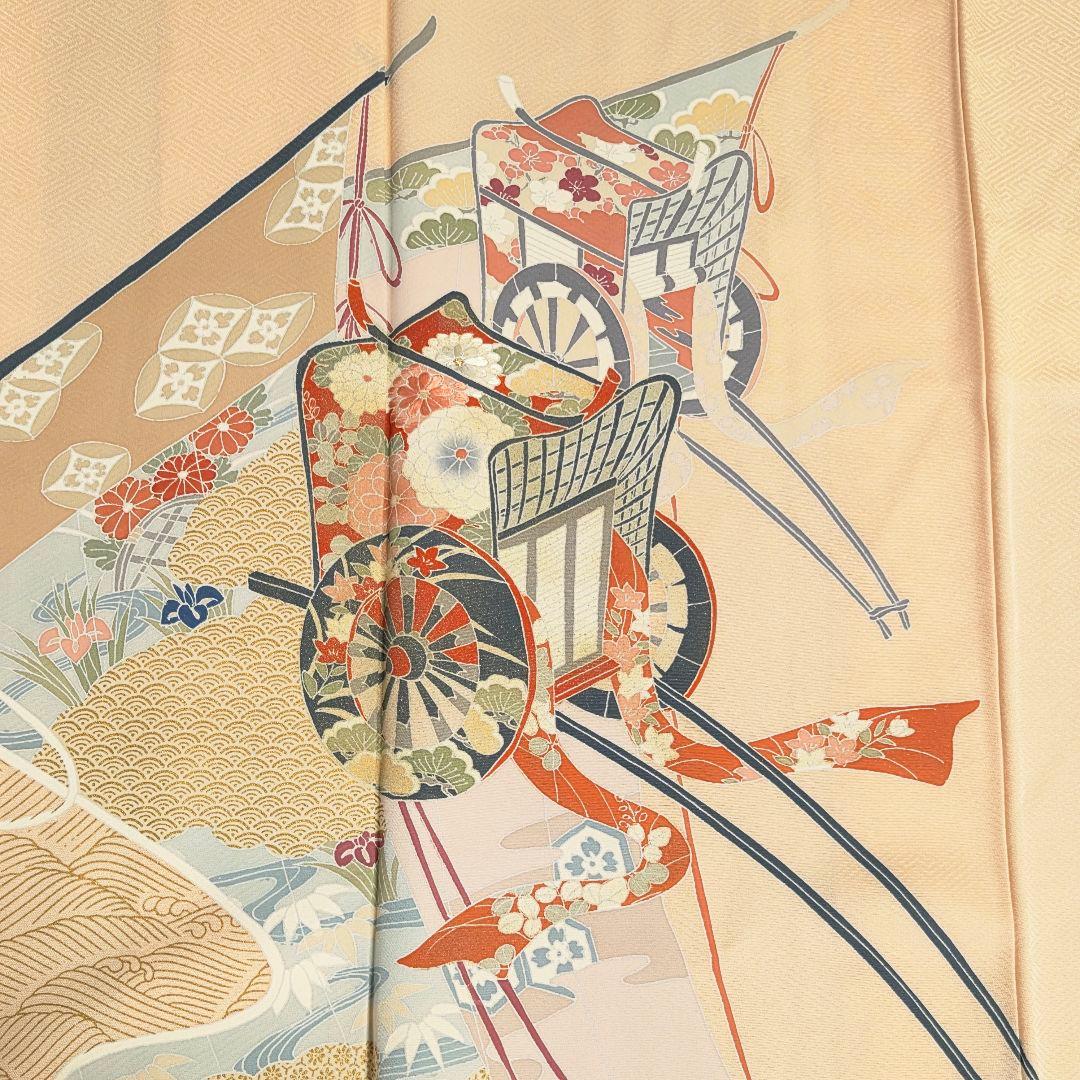 【予約済】着物と帯京月花 m3776 ■割と綺麗な正絹訪問着4点■加賀/友禅