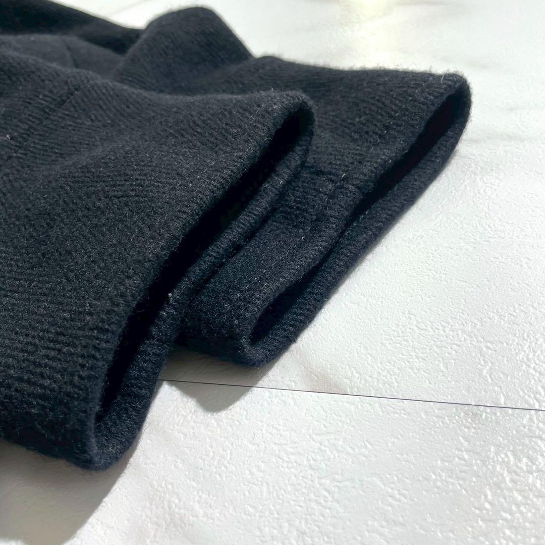 22AW✨ 23区 ヘリンボーンショートピーコート ネイビー ウール 完売品