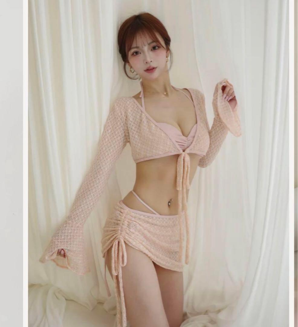 【ぽむ】Darich 4WAYレースウエストクロスビキニ