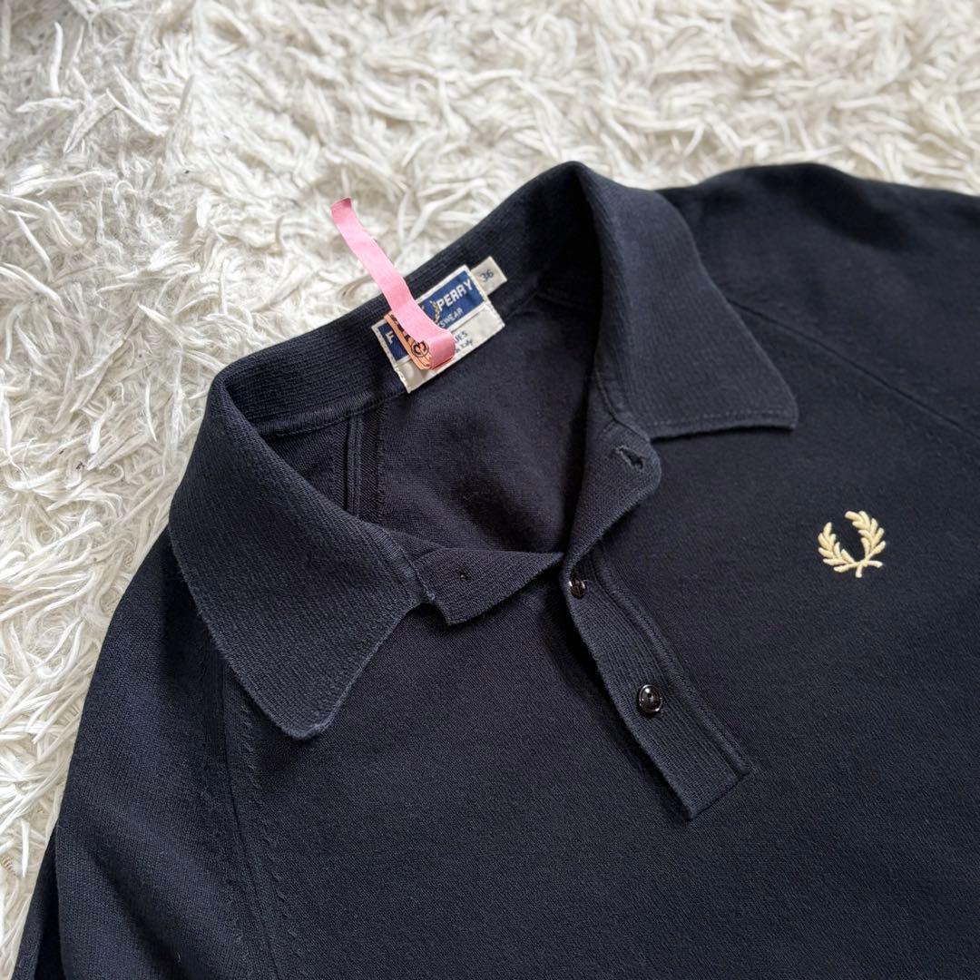 フレッドペリー イタリア製 ニットポロ サマーニット　クリーニング済み