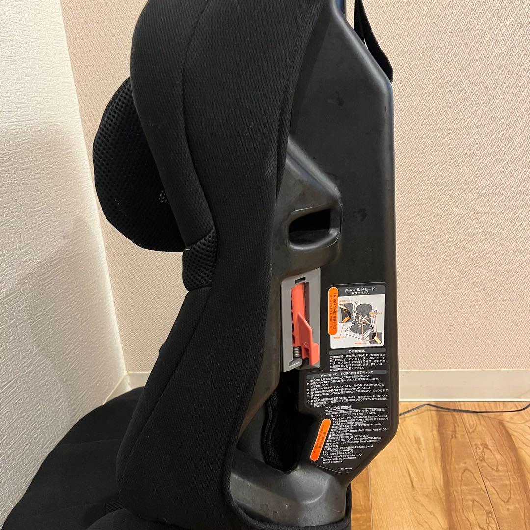 【美品】 コンビ ジョイトリップ エアスルー GG ブラック ジュニアシート