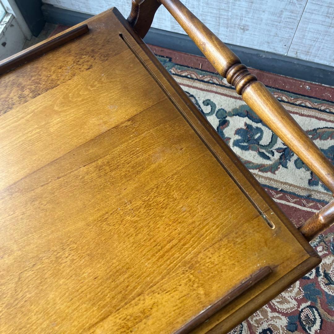 アンティーク カリモク 木製トローリー サービスワゴン キッチンカート 古家具