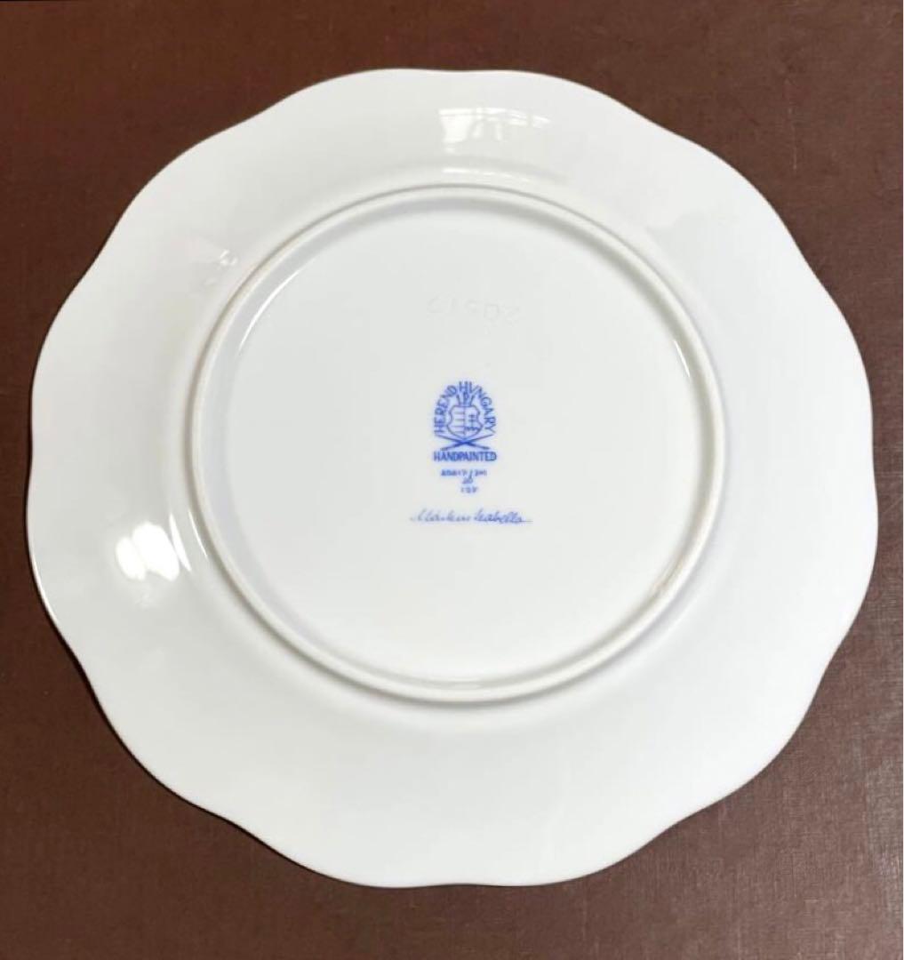 HEREND ヘレンド地中海の庭デザートプレートマスターペインターサイン入19c