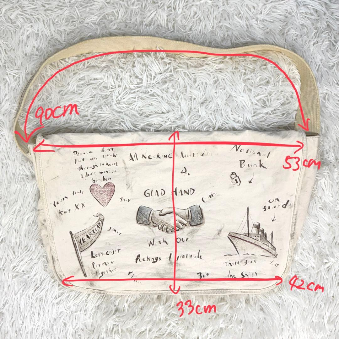 希少✨ グラッドハンド ハンドペイント ショルダーバッグ 大容量 A4可
