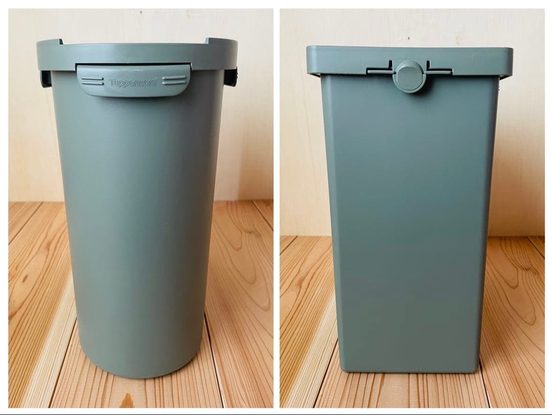 4個セット/タッパーウェア/キッチンキーパー/ライスキーパー/米びつ/深緑