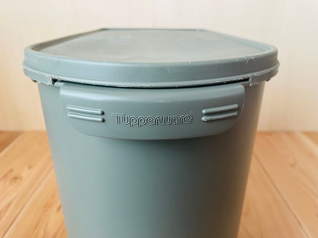 4個セット/タッパーウェア/キッチンキーパー/ライスキーパー/米びつ/深緑