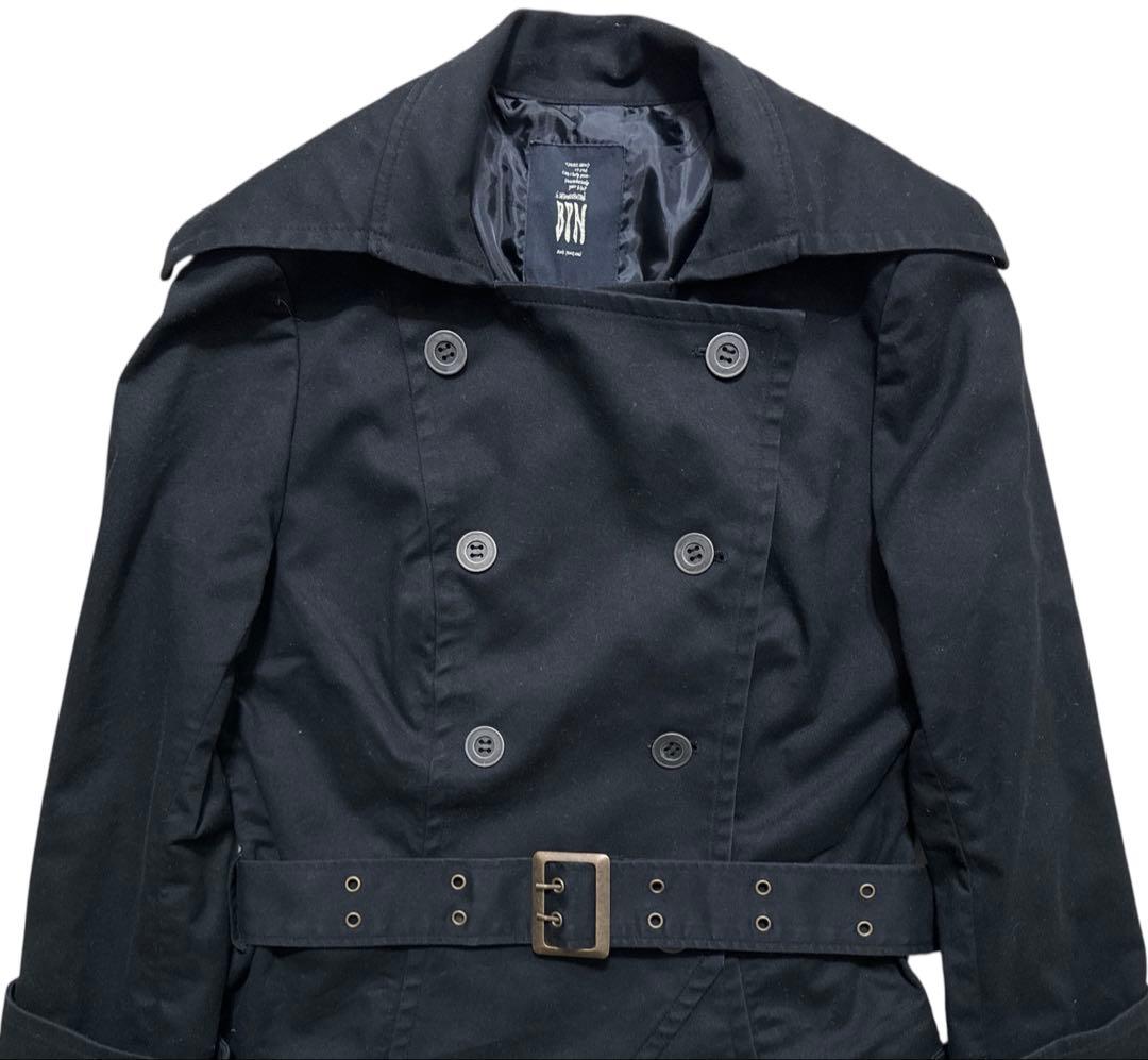 d*7様 ブラックピースナウ 燕尾 ダブルブレスト ダブルコート コート ベルト