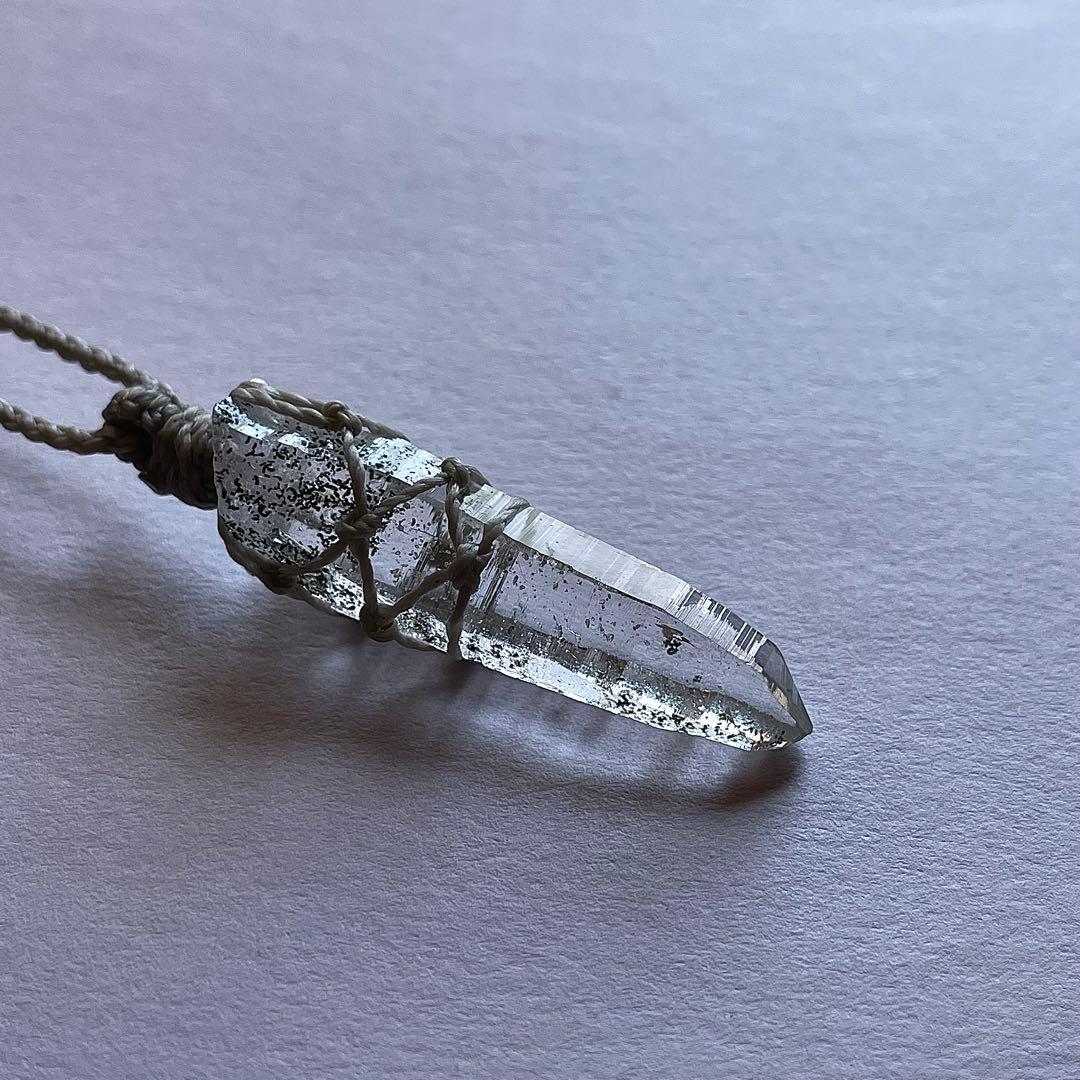 ヒマラヤ水晶 ガネッシュヒマール ＊ マクラメネックレス ペンダント23