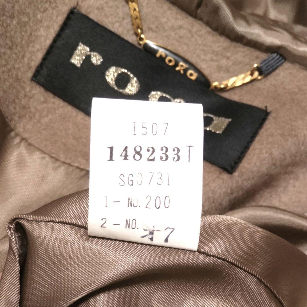 カシミヤ ウール100%／レナウン フード付き マント 着物 コート ケープ