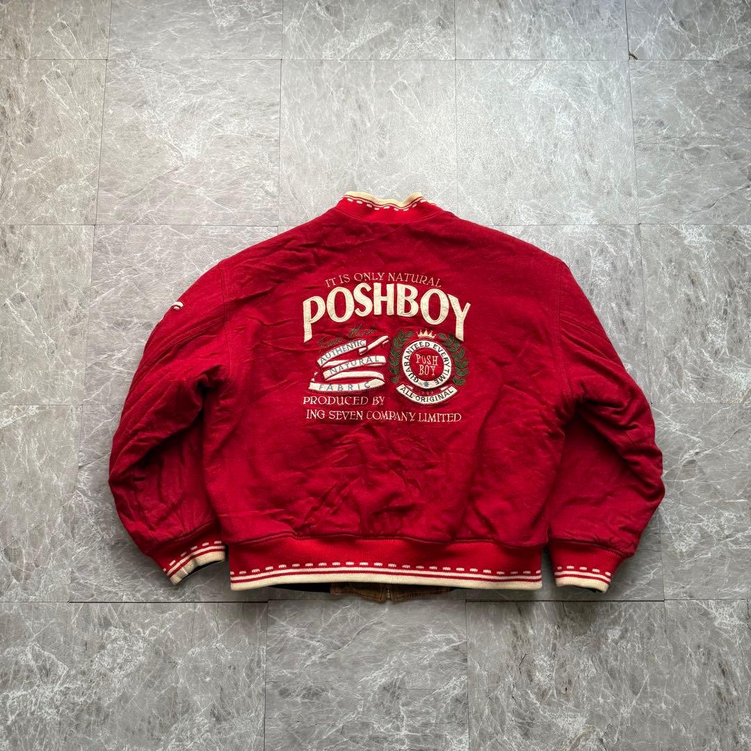 POSH BOY コーデュロイ　ウールスタジャン　リバーシブル　中綿入り