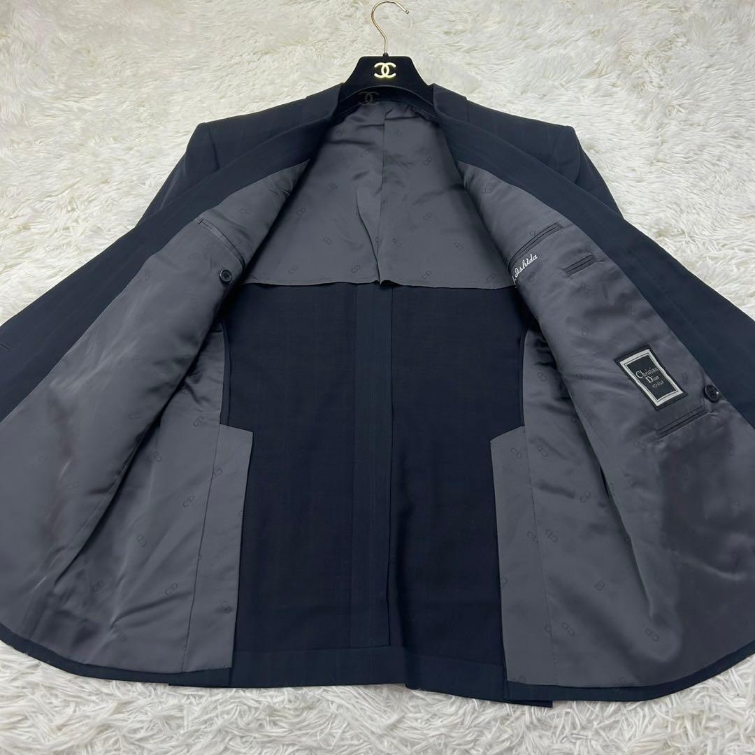 E173 L クリスチャンディオール ダブル ストライプ スーツ上下 メンズ