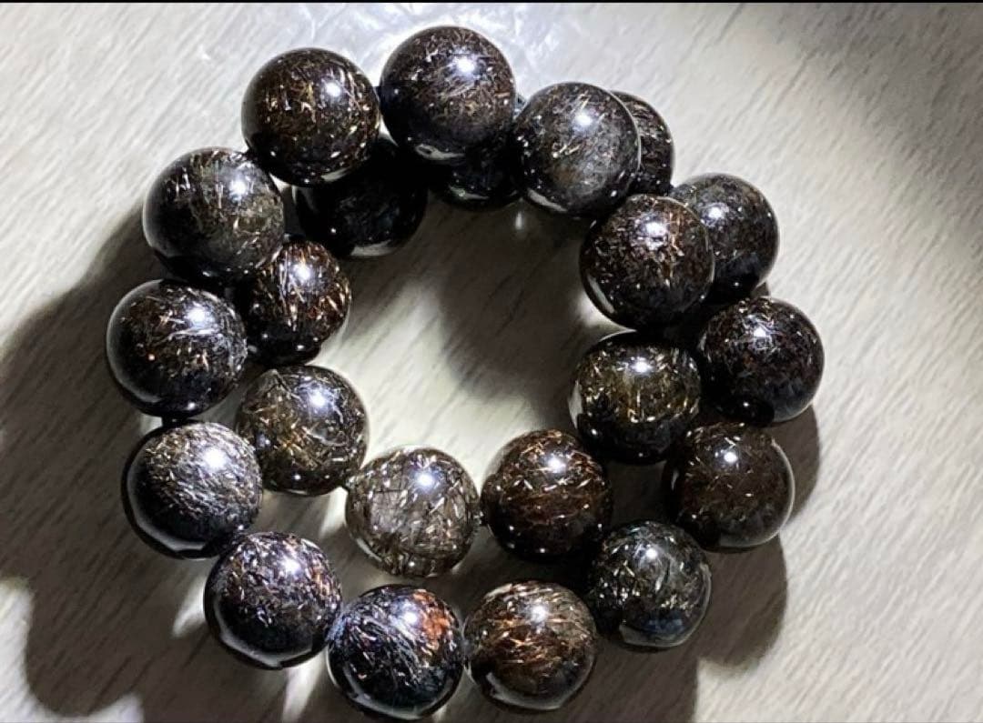 ⭐️大特価⭐️ブラックルチルクォーツ　 ルチレイテッドクォーツ　ブレスレット　天然石