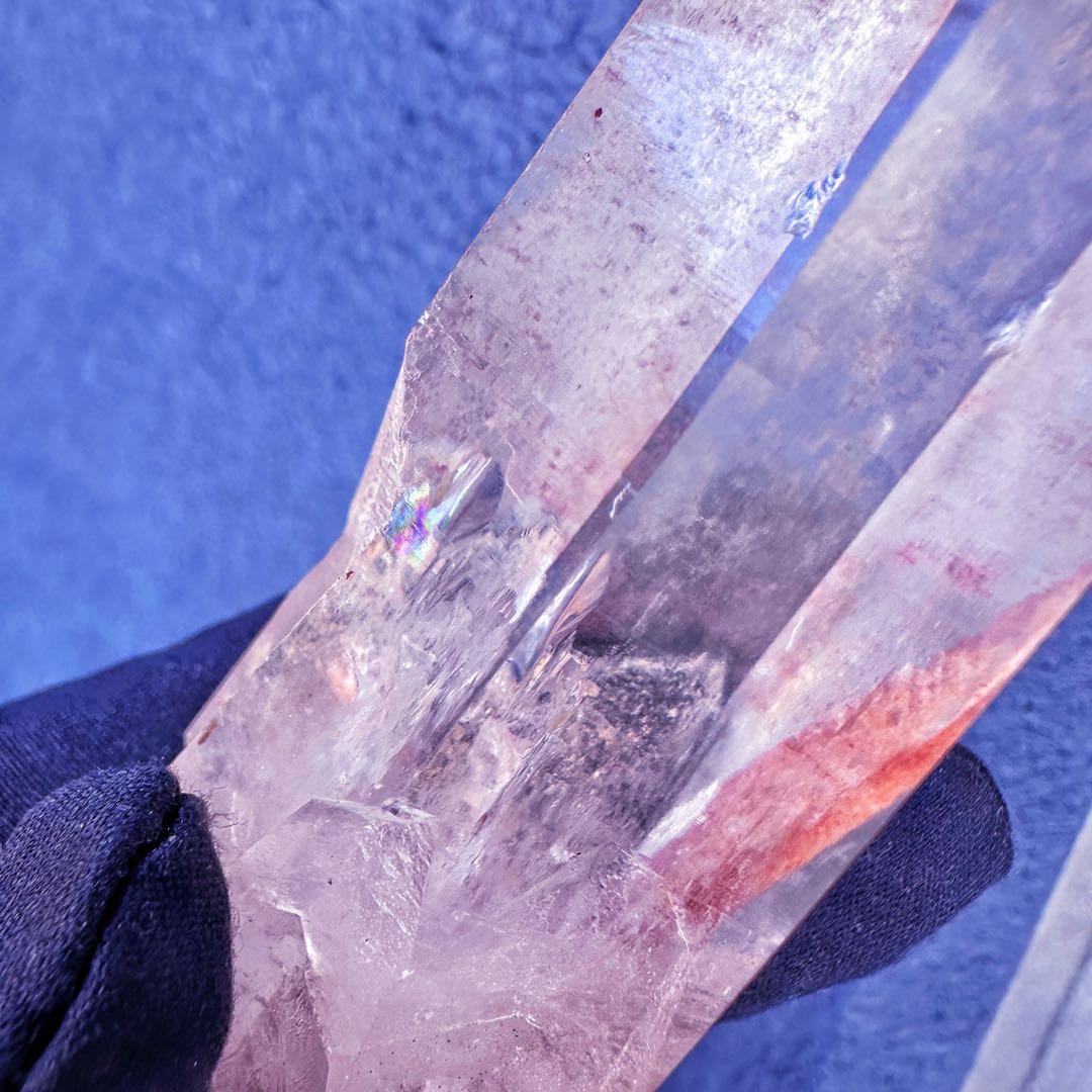 高透明度❗️超綺麗♡マニカラン産レインボー☆ピンクヒマラヤ水晶クラスターA1476