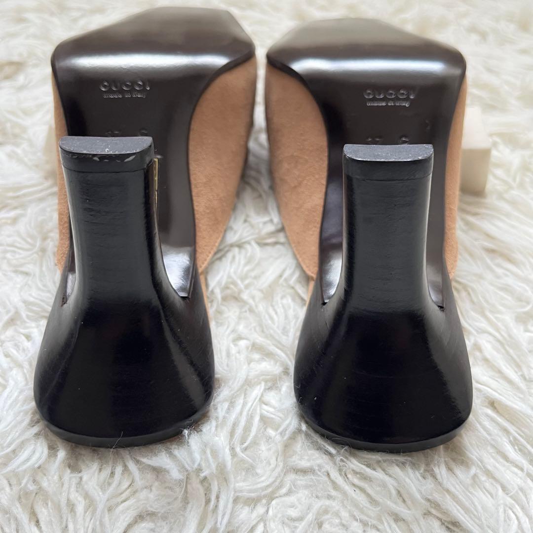 未使用級　GUCCI グッチ ミュール サンダル GG 24cm ベージュ