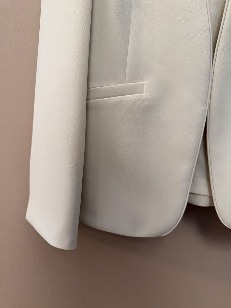 新品 トゥモローランド　ドライダブルクロス ノーカラージャケット