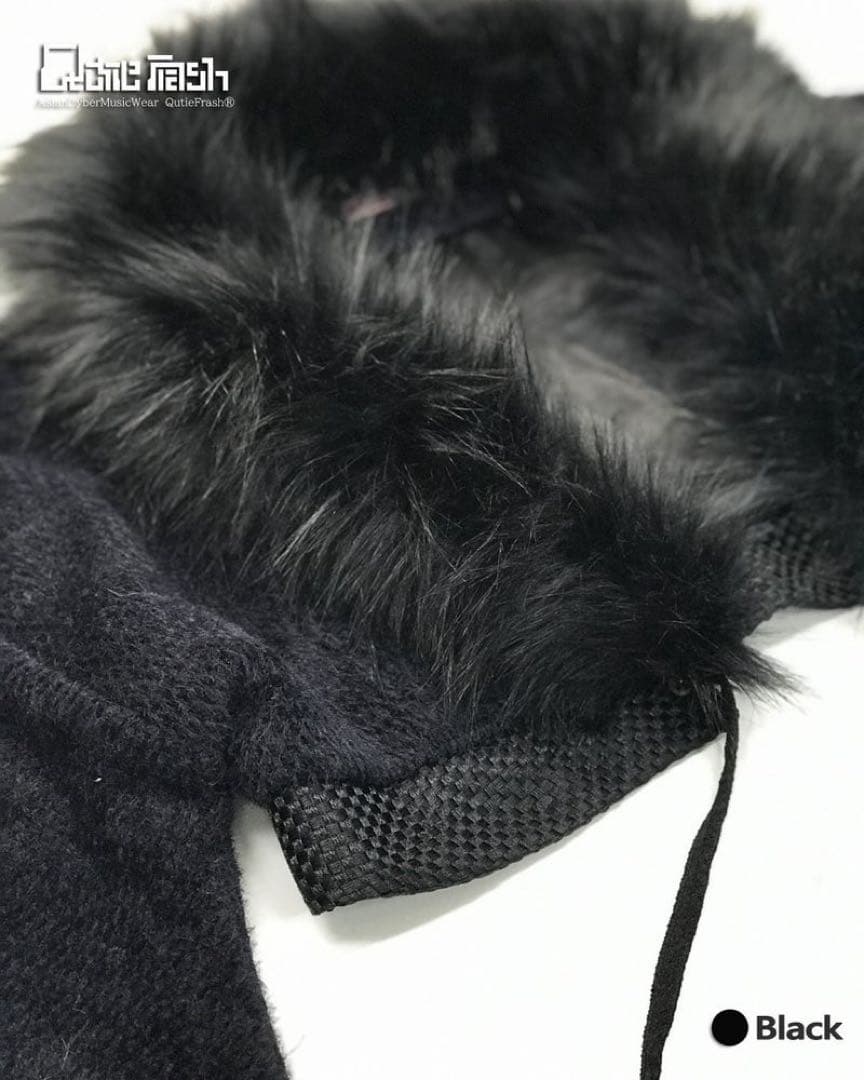 【新品】キューティフラッシュ QutieFrash 衿ファー付き着物カーディガン