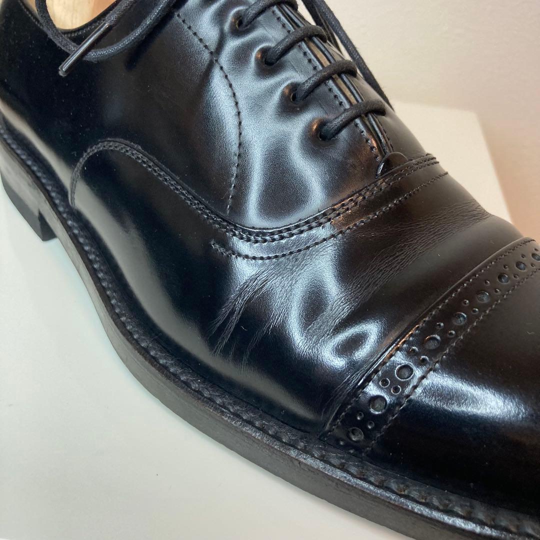 【美品】リーガル REGAL ストレートチップ パンチドキャップトゥ