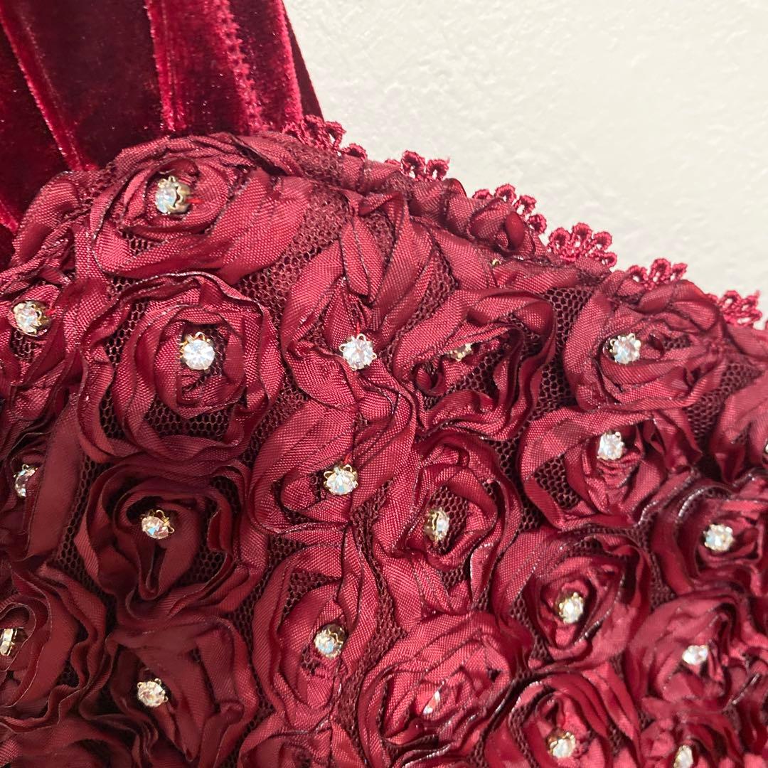 専用【新品未使用】Tweed ベロア生地 ビーズ装飾 カラードレス