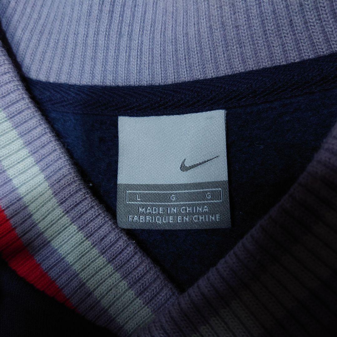 00s NIKE　両面ビッグプリント　スウェットスタジャン　ゴツナイキ　カマボコ