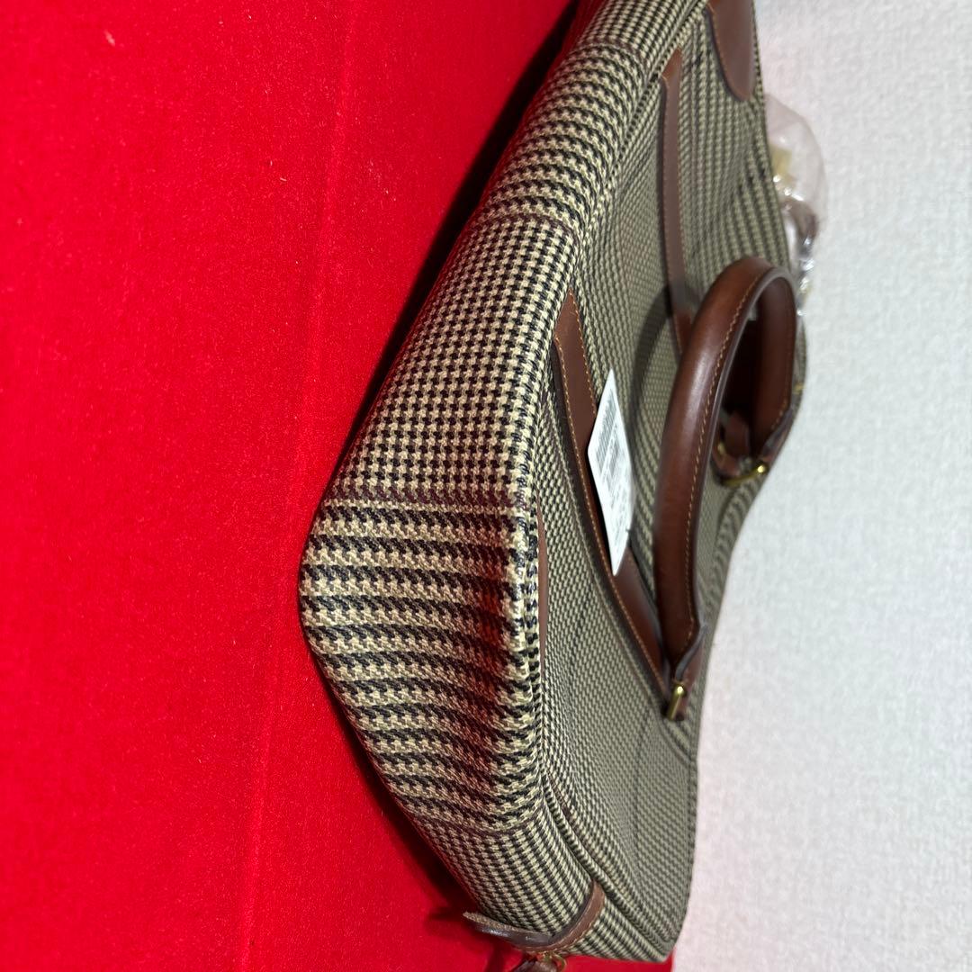 未使用　ポロラルフローレン　ビジネスバッグ　千鳥格子　フリーケース